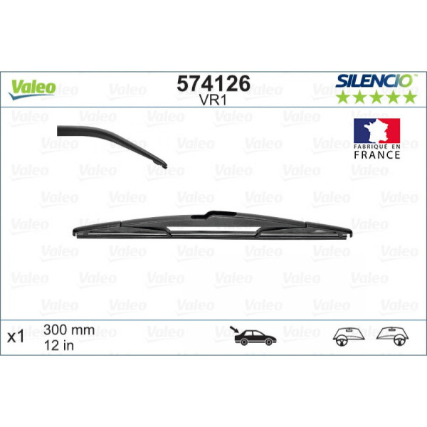 Bakrutetorkare Valeo Silencio Performance VR1, 300 mm