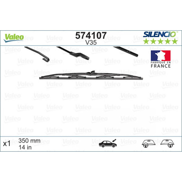 Torkare Valeo Silencio Standart V35, 350 mm