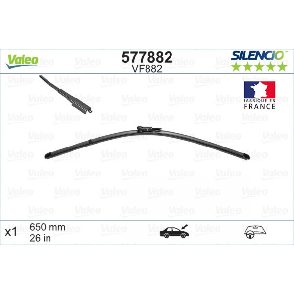 Torkare Valeo Silencio VF882, 650 mm
