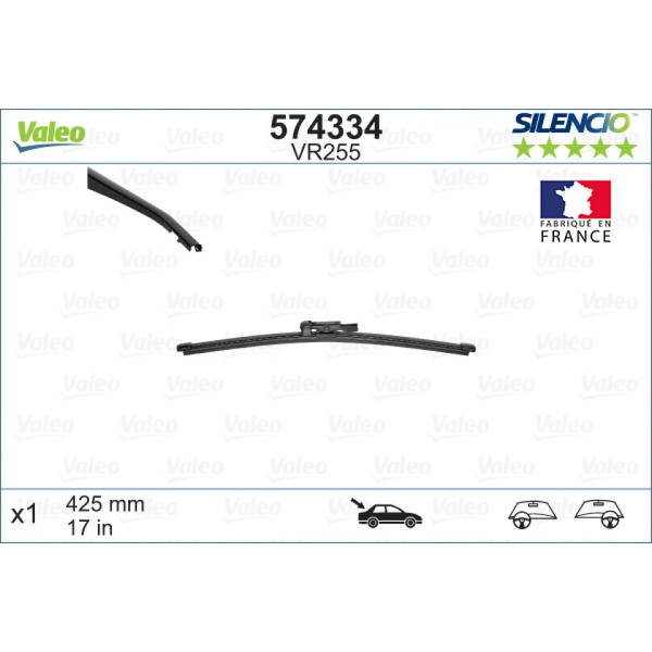 Bakrutetorkare Valeo Silencio X.TRM OE VR255, 425 mm
