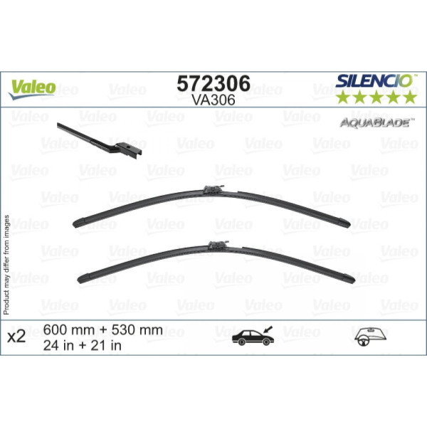 Torkarsats Valeo Aquablade VA306, 600/530 mm