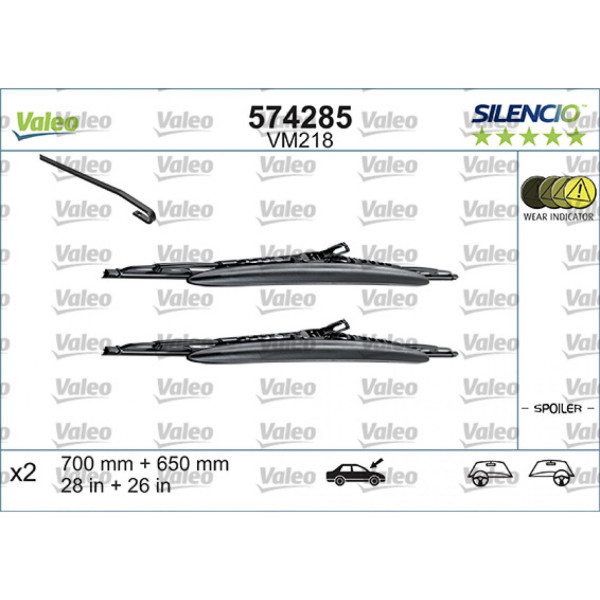 Torkarsats Valeo Silencio Performance X2 VM218, 700/650 mm