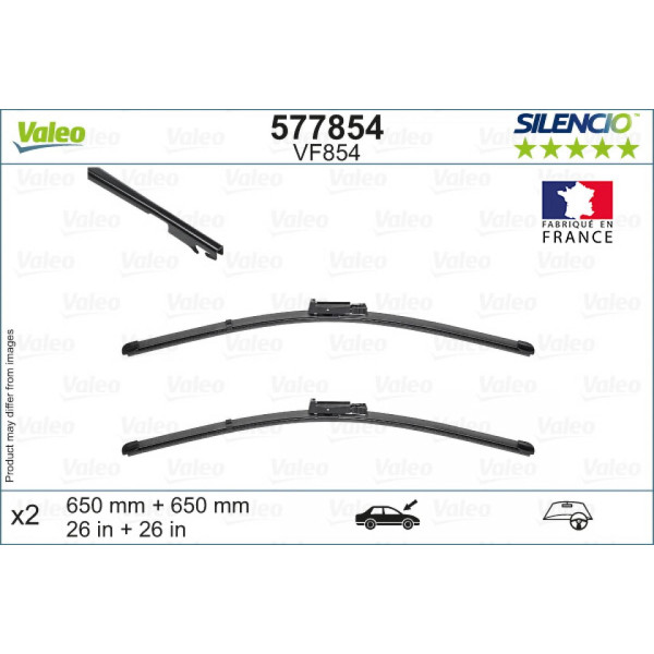 Torkarsats Valeo Silencio VF854, 650/650 mm