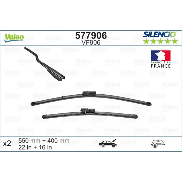 Torkarsats Valeo Silencio VF906, 550/400 mm