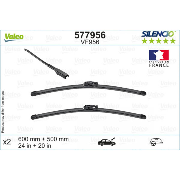 Torkarsats Valeo Silencio VF956, 600/500 mm