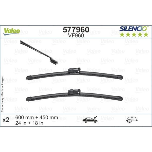 Torkarsats Valeo Silencio VF960, 600/450 mm