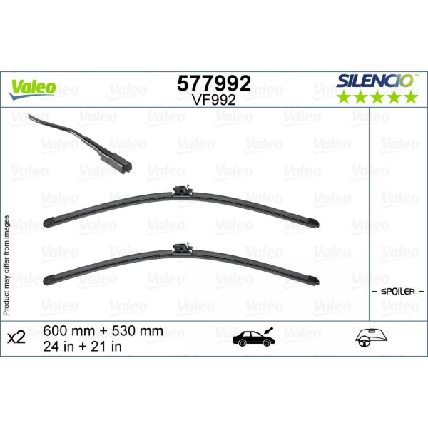 Torkarsats Valeo Silencio VF992, 650/530 mm