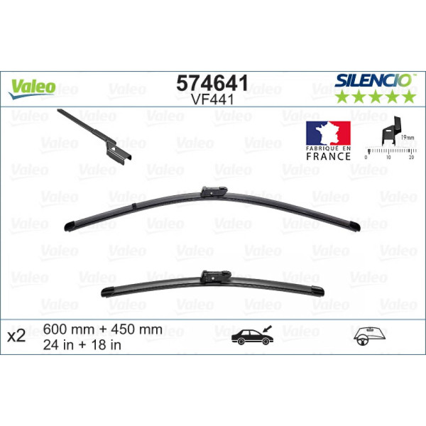 Torkarsats Valeo Silencio X.TRM OE VF441, 600/450 mm