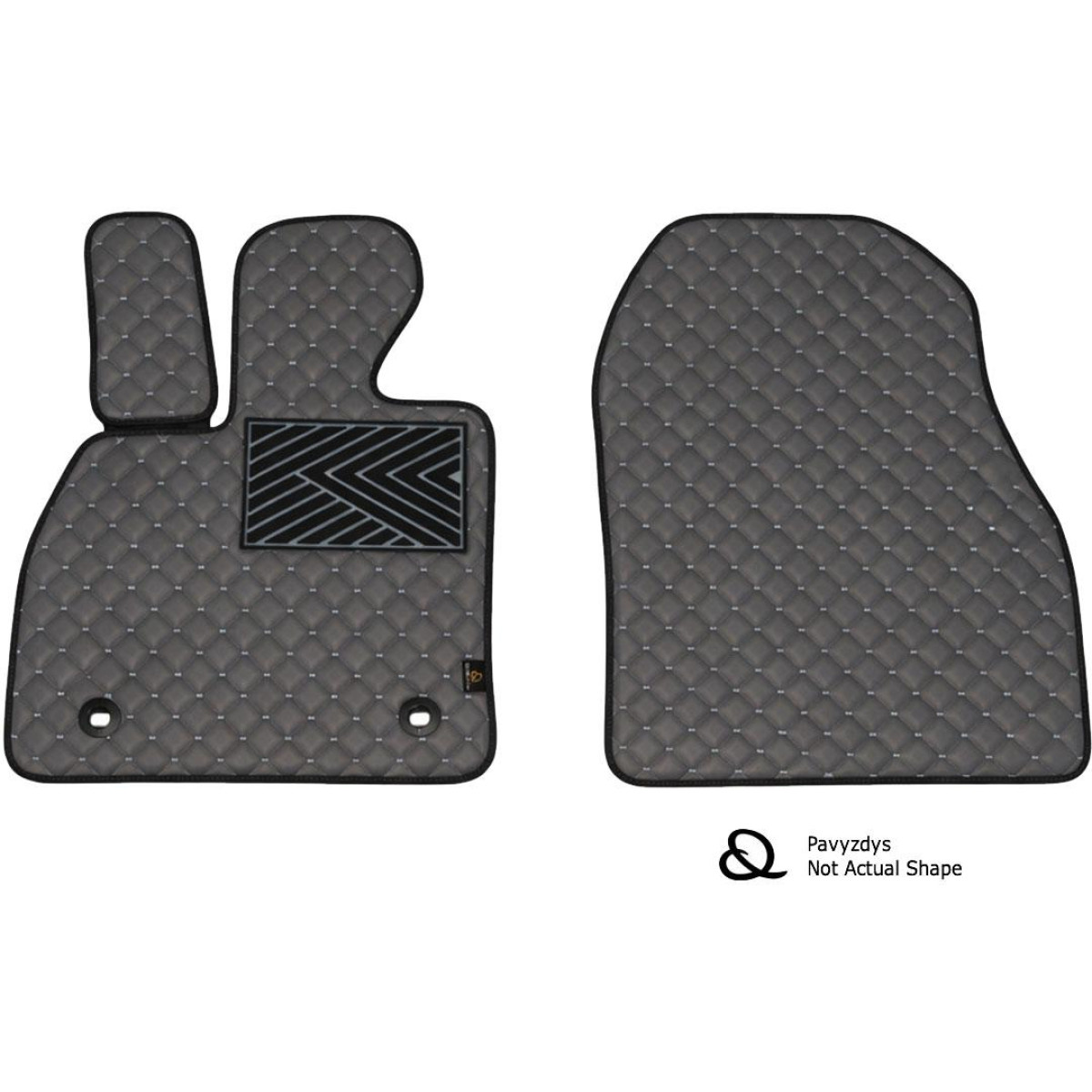 Bilmattor i konstläder QuiltyMats BMW Z4 2009-2016 (E89) (Grå / grå sömmar)