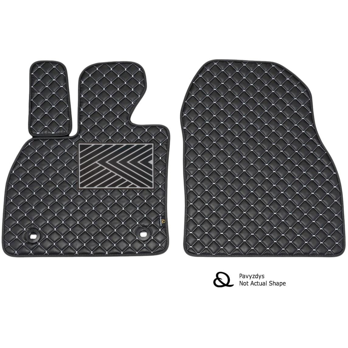 Bilmattor i konstläder QuiltyMats HONDA S2000 1999-2009 (Svart / grå sömmar)