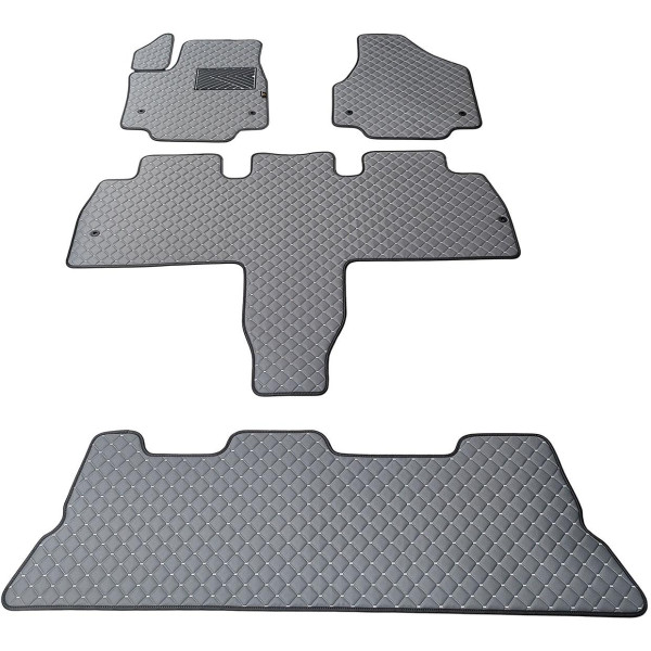 Bilmattor i konstläder QuiltyMats CHRYSLER PACIFICA från 2021 (I, IIochIII eilės, Hibridas) (Grå / grå sömmar)