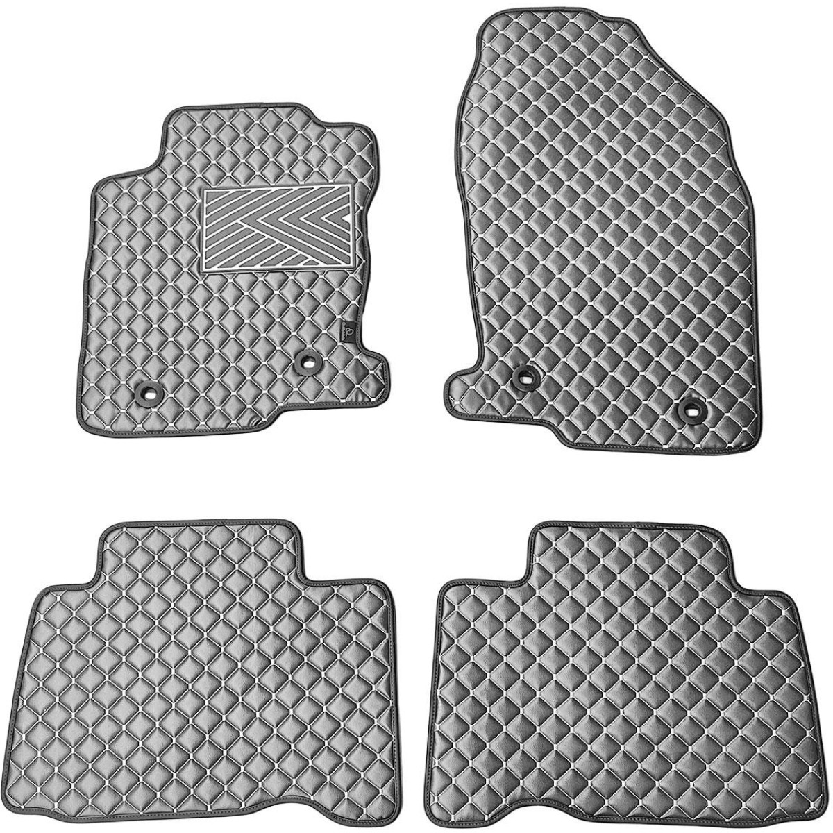 Bilmattor i konstläder QuiltyMats LEXUS NX 2014-2021 (Grå / grå sömmar)