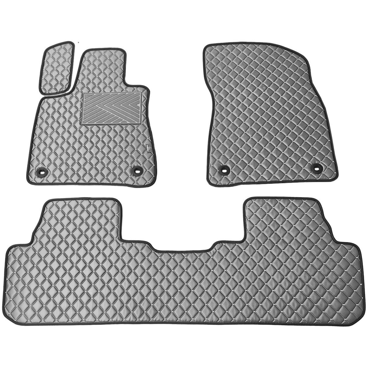 Bilmattor i konstläder QuiltyMats LEXUS RX 2015-2022 (Grå / grå sömmar)