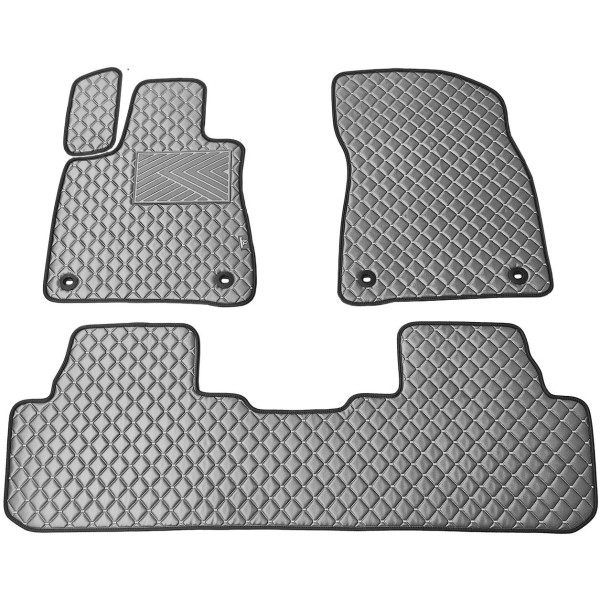 Bilmattor i konstläder QuiltyMats LEXUS RX 2015-2022 (Grå / grå sömmar)