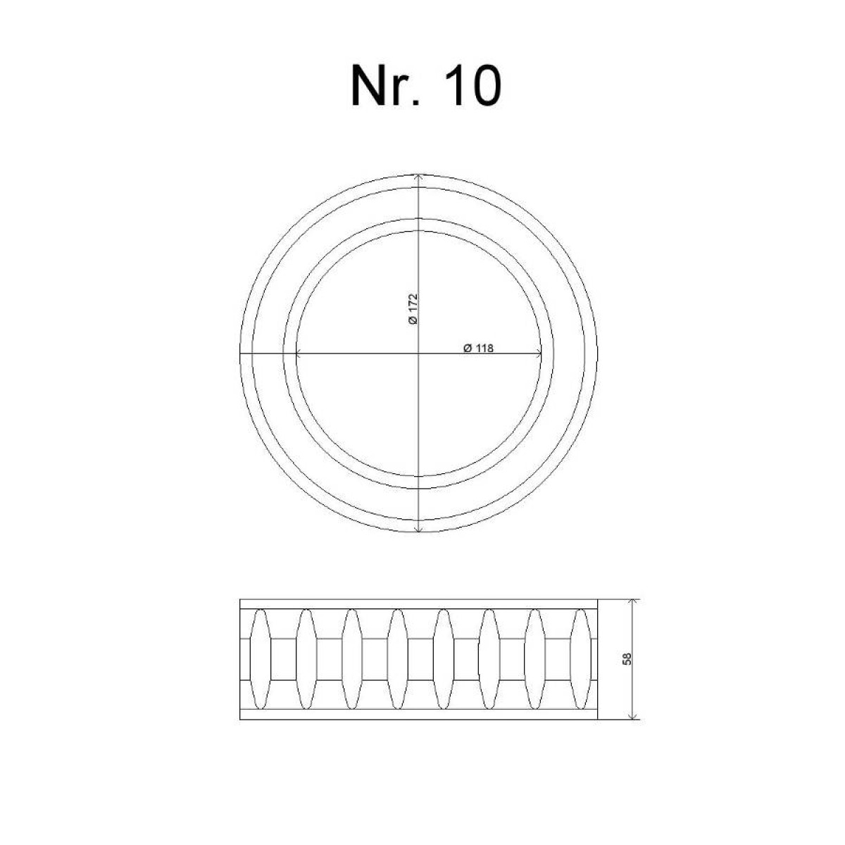 Fjäderförstärkningsgummi nr 10 SUV, BUSS