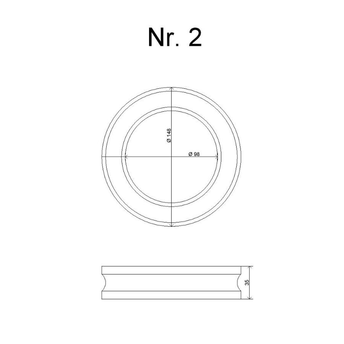 Fjäderförstärkningsgummi nr 2