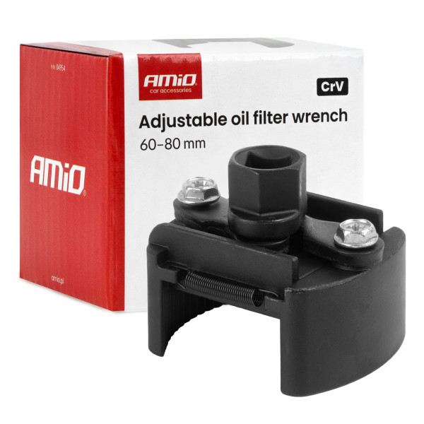 Justerbar oljefilternyckel, 60-80 mm, CrV AMIO-04954 Justerbar oljefilternyckel, 60-80 mm, CrV AMIO-04954