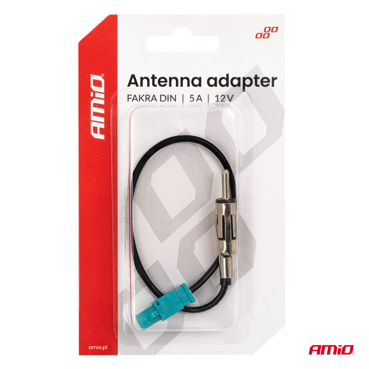 FAKRA-DIN antennadapter 5A 12V AMIO-04443