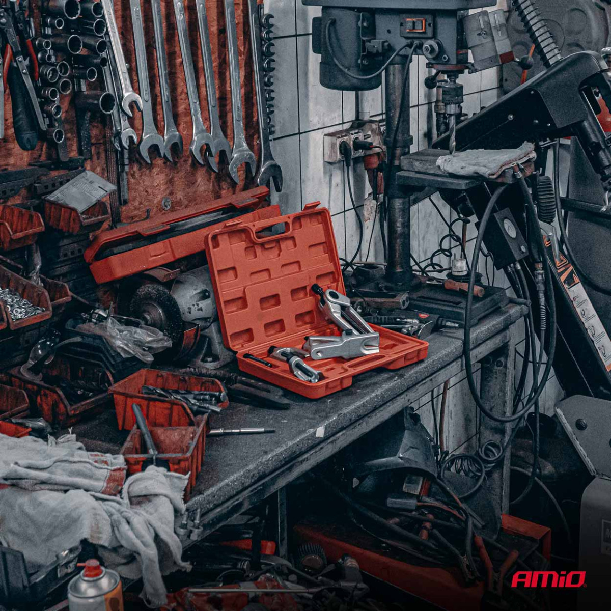 Verktygssats för borttagning av kulled och styrstångsände, 5 delar. AMIO-04767