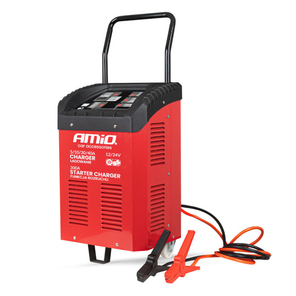 Batteriladdare med starthjälpfunktion 12/24V MAX 40A, start 300A, AMIO-04500