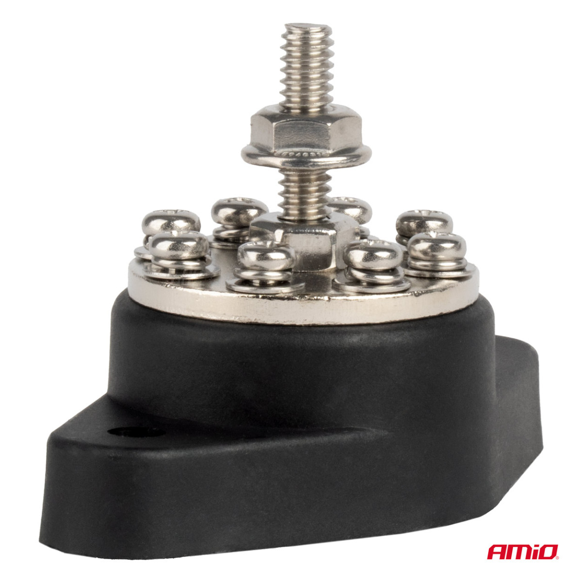 Batterikontaktfördelningsblock 8 kontakter, Samlingsskena upp till 48V 160A, AMIO-03807