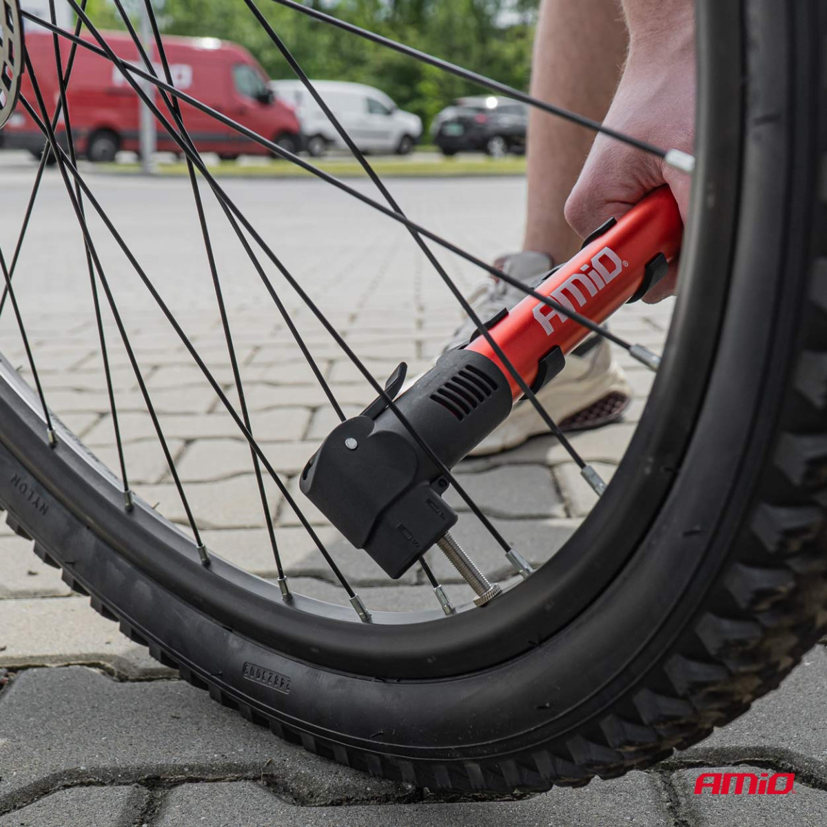 Handpump för cykel PU01, 28 cm AMIO-02145