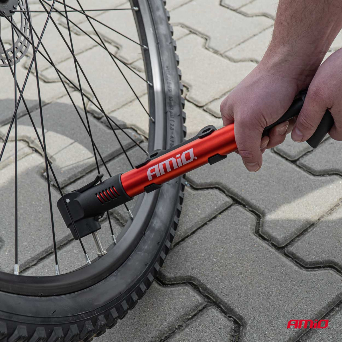 Handpump för cykel PU01, 28 cm AMIO-02145
