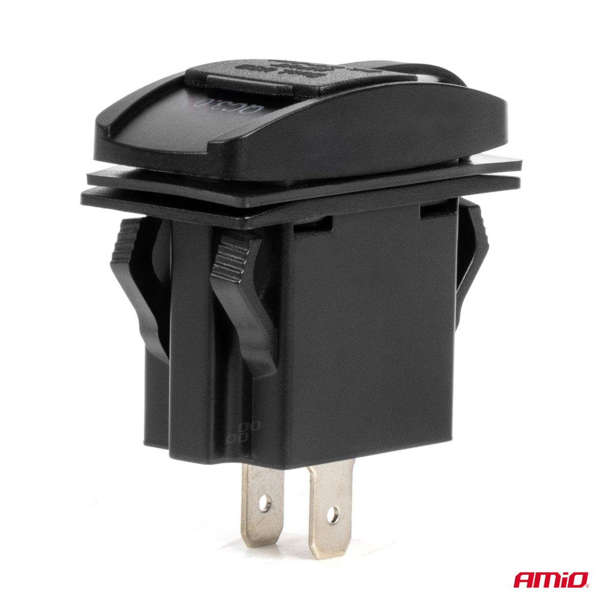 Vattentät telefonladdare med röd LED-belysning, USB + USB C QC3.0 12/24V AMIO-04229