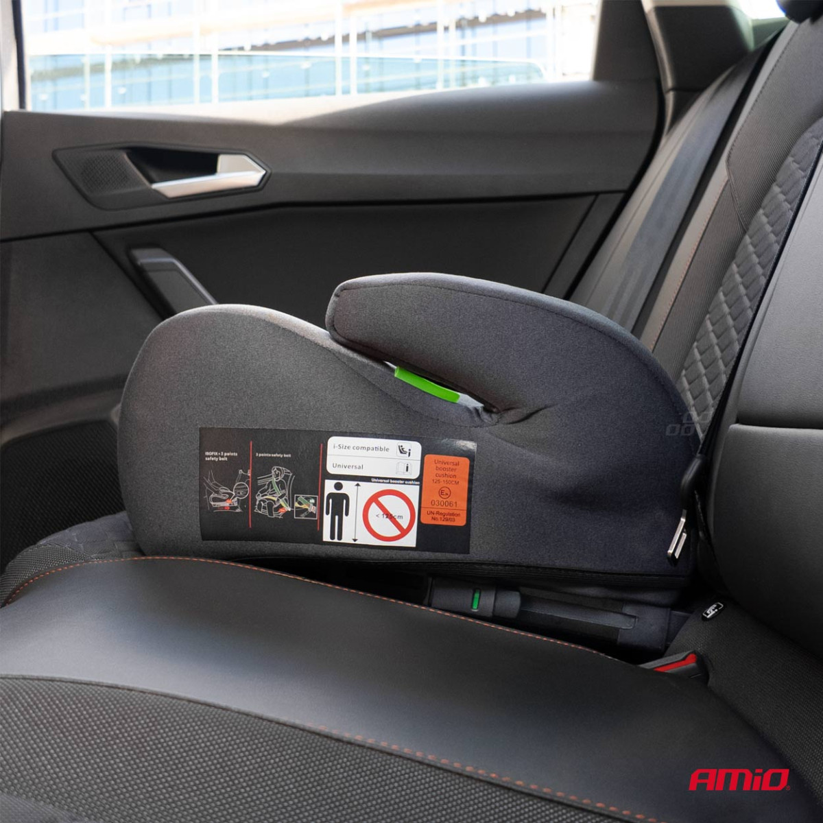 Bilbarnstolsbälte för barn 125–150 cm ISOFIX ECE R129 I-Size, AMIO-04660