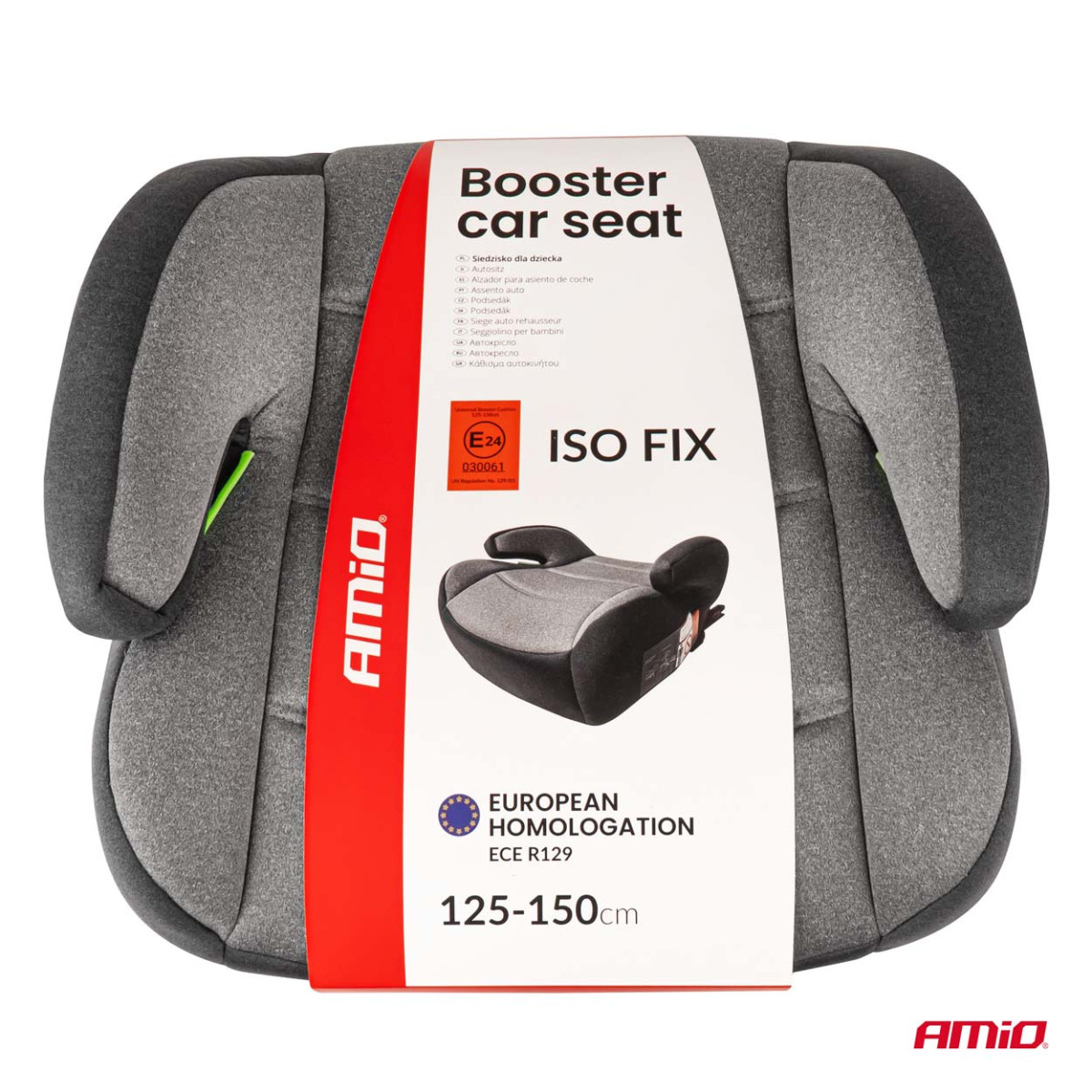 Bilbarnstolsbälte för barn 125–150 cm ISOFIX ECE R129 I-Size, AMIO-04660