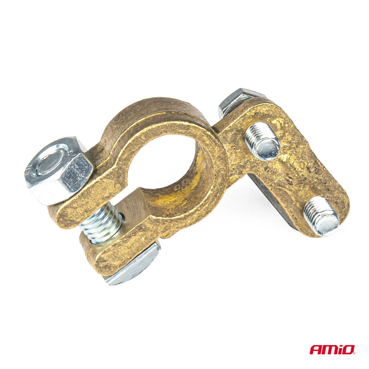 Kopparbatterikontakt NEGATIV, förstärkt, 600 A, AMIO-01661M