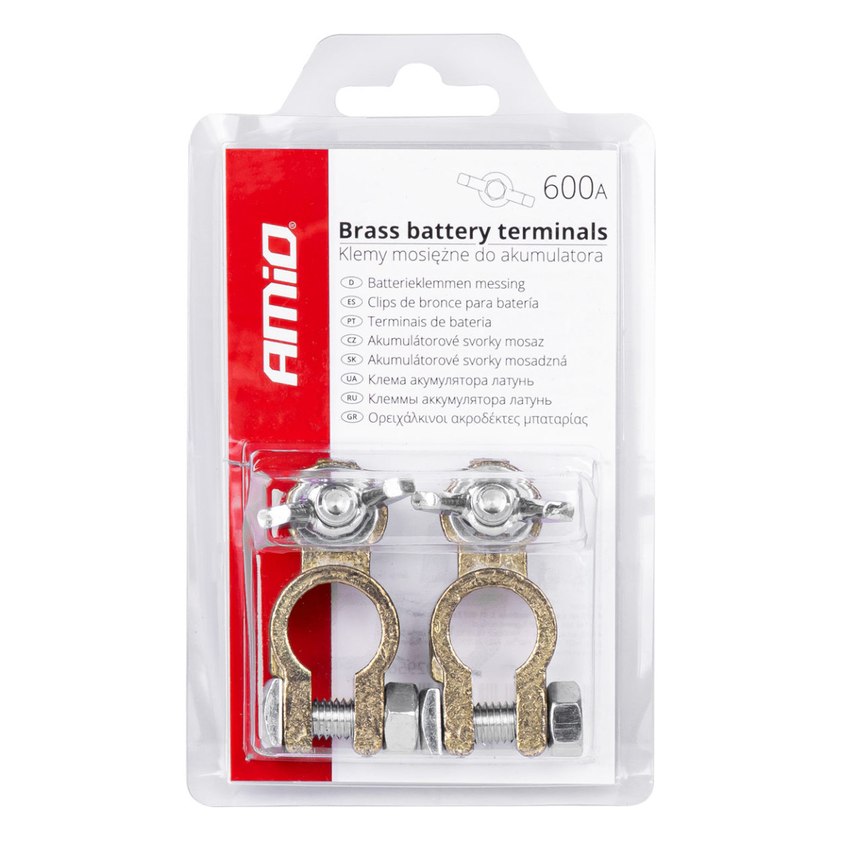 Batteripoler 600 A, koppar, 2 st. AMIO-02956