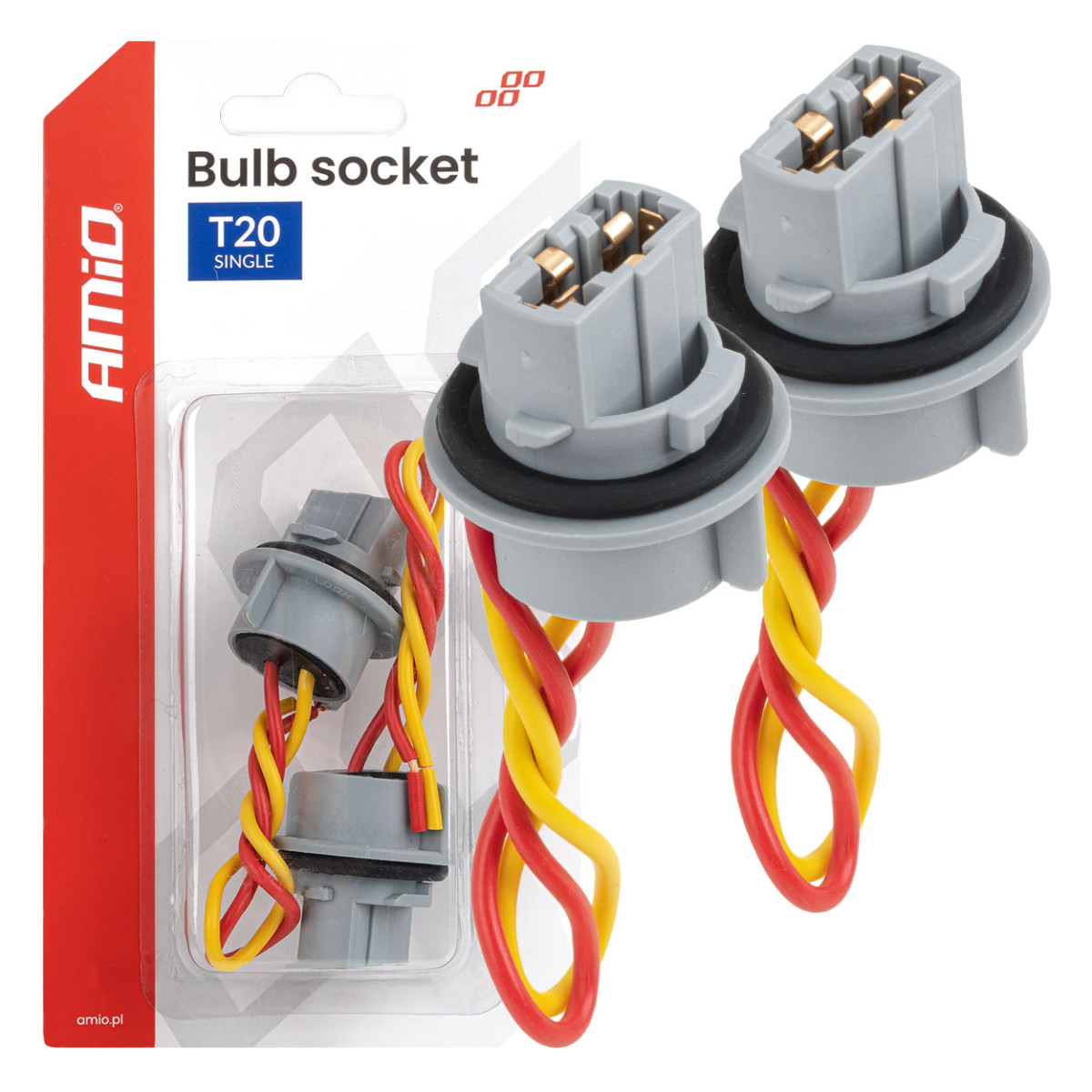 T20 LED-lampsockel 12V W21W, WY21W, W3x16d, 7440, 2 st. AMIO-04833