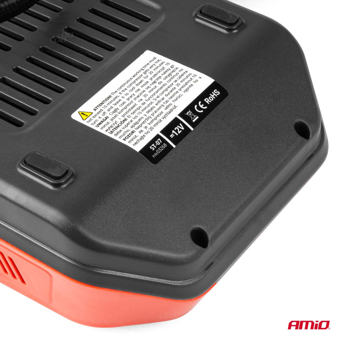 Billuftkompressor 12 V, LCD, LED, AMIO-03268