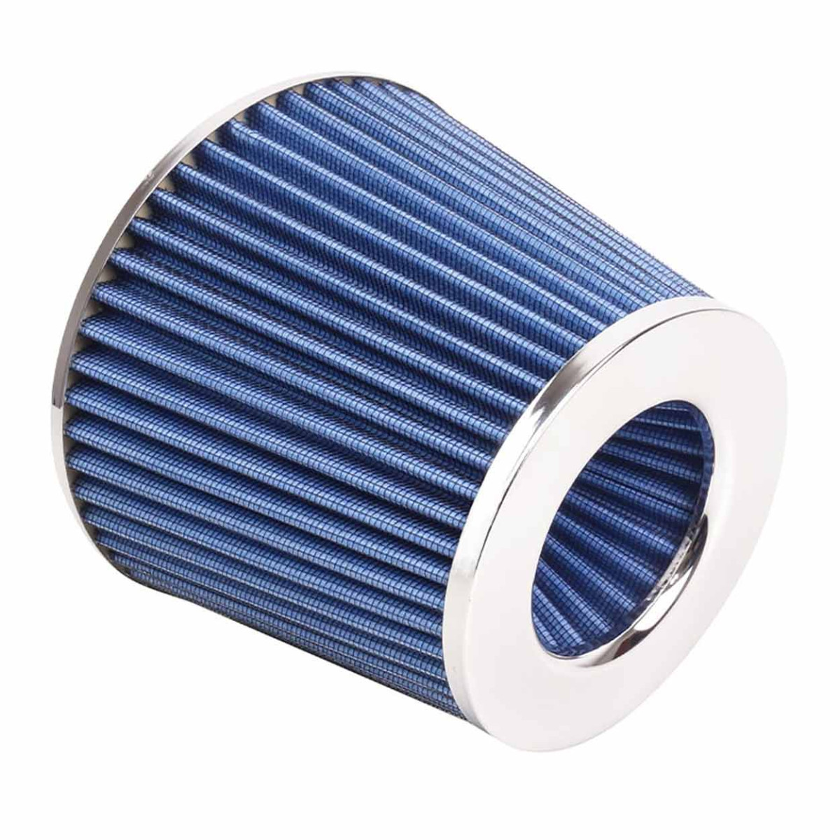 Koniskt luftfilter för bil, universal, blå, med 3 adaptrar, AMIO-02458