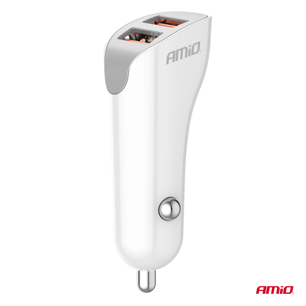 Billaddare 2x USB-A 2.1A 12/24V AMiO-03874
