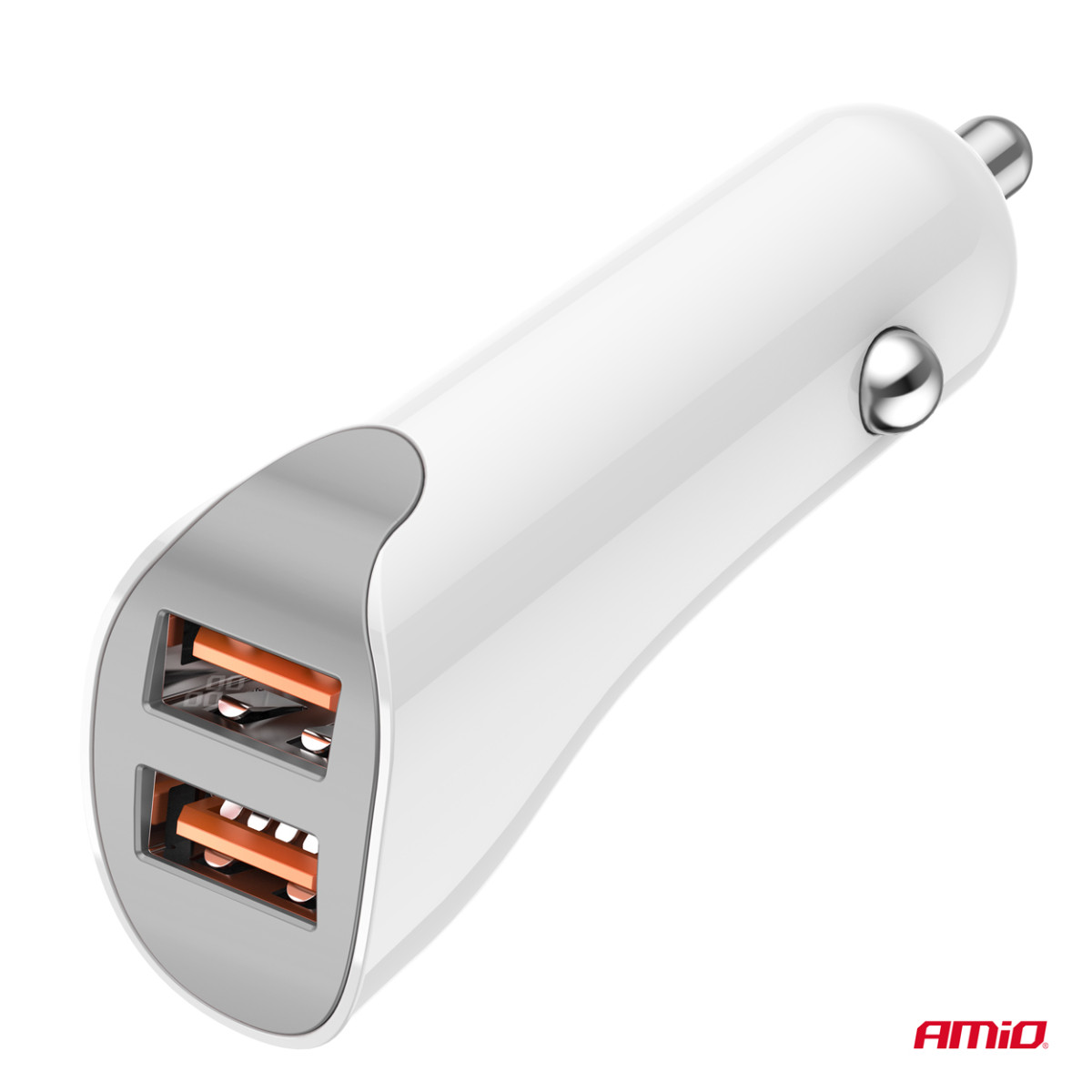 Billaddare 2x USB-A 2.1A 12/24V AMiO-03874