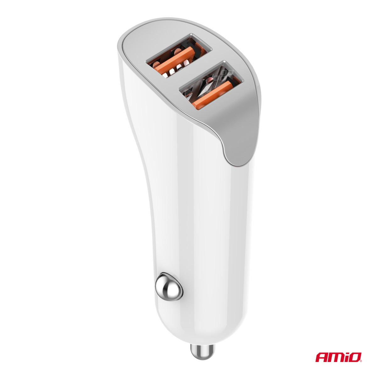 Billaddare 2x USB-A 2.1A 12/24V AMiO-03874