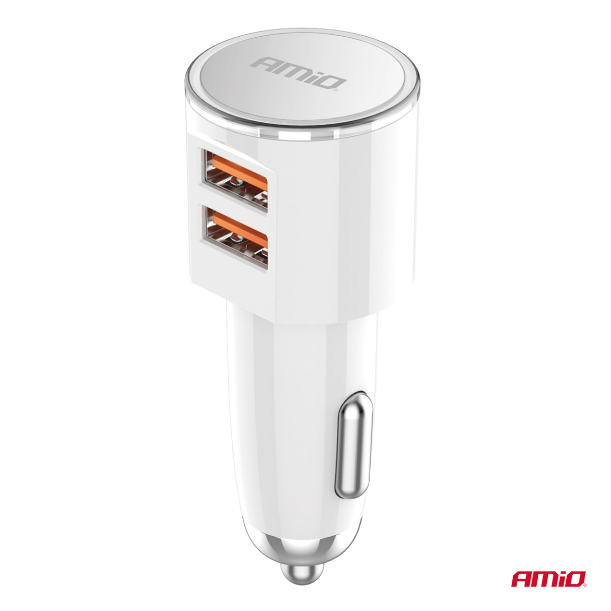 Billaddare 2x USB-A 3.4A 12/24V AMiO-03888