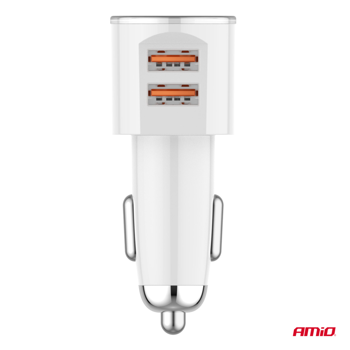 Billaddare 2x USB-A 3.4A 12/24V AMiO-03888