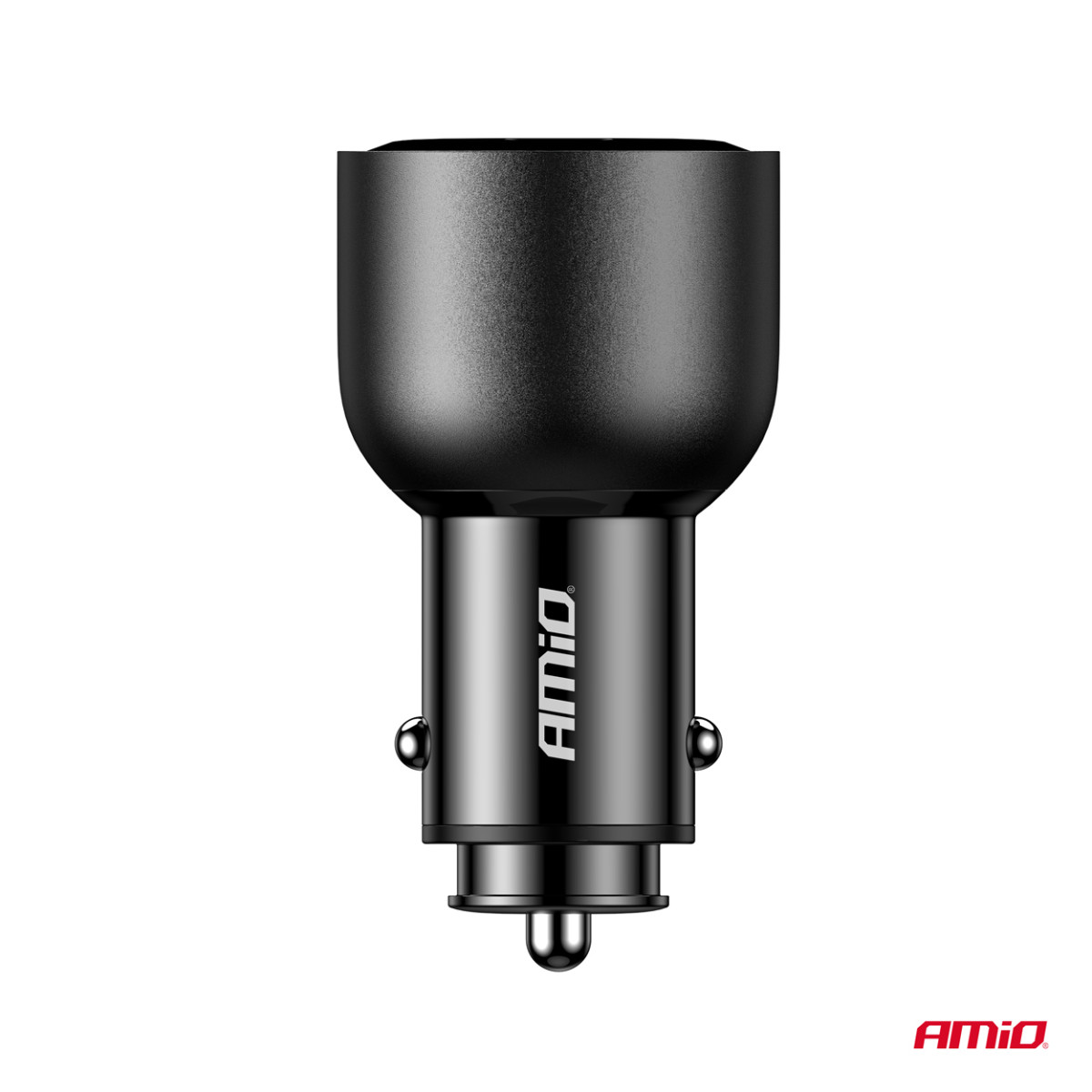 Billaddare 2x USB-C + USB-A 12/24V 95W AMIO-04372