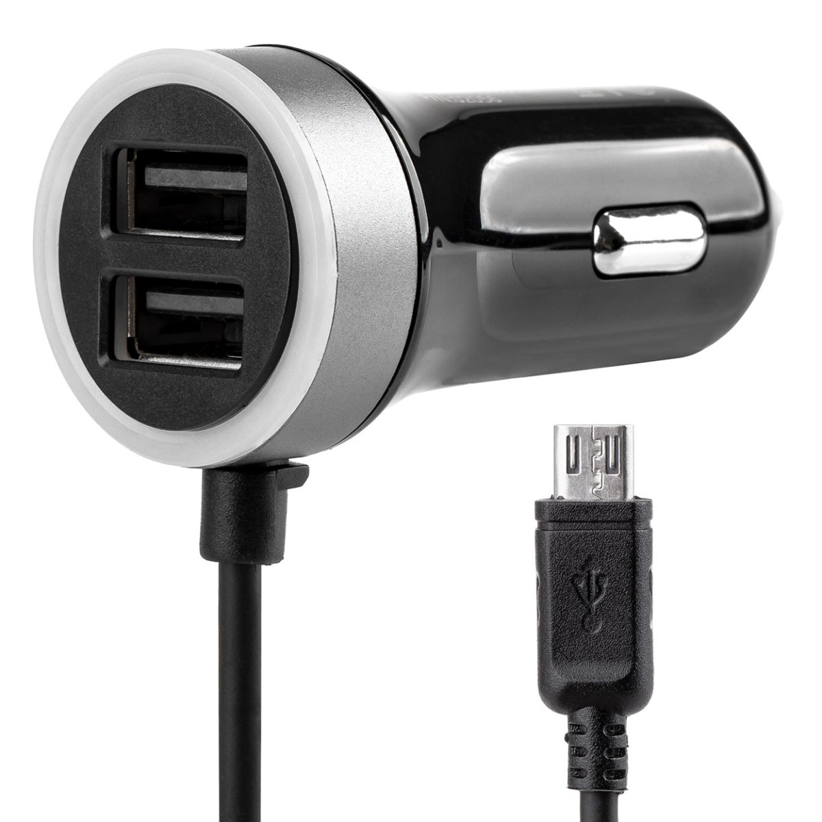 Billaddare PCH PRO-01 microUSB+2xUSB 2.4A 12/24V
