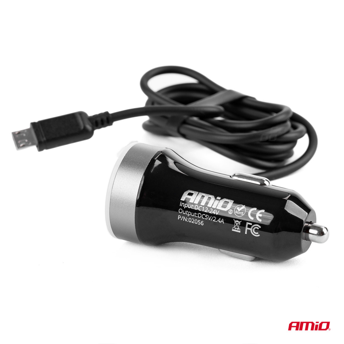 Billaddare PCH PRO-01 microUSB+2xUSB 2.4A 12/24V