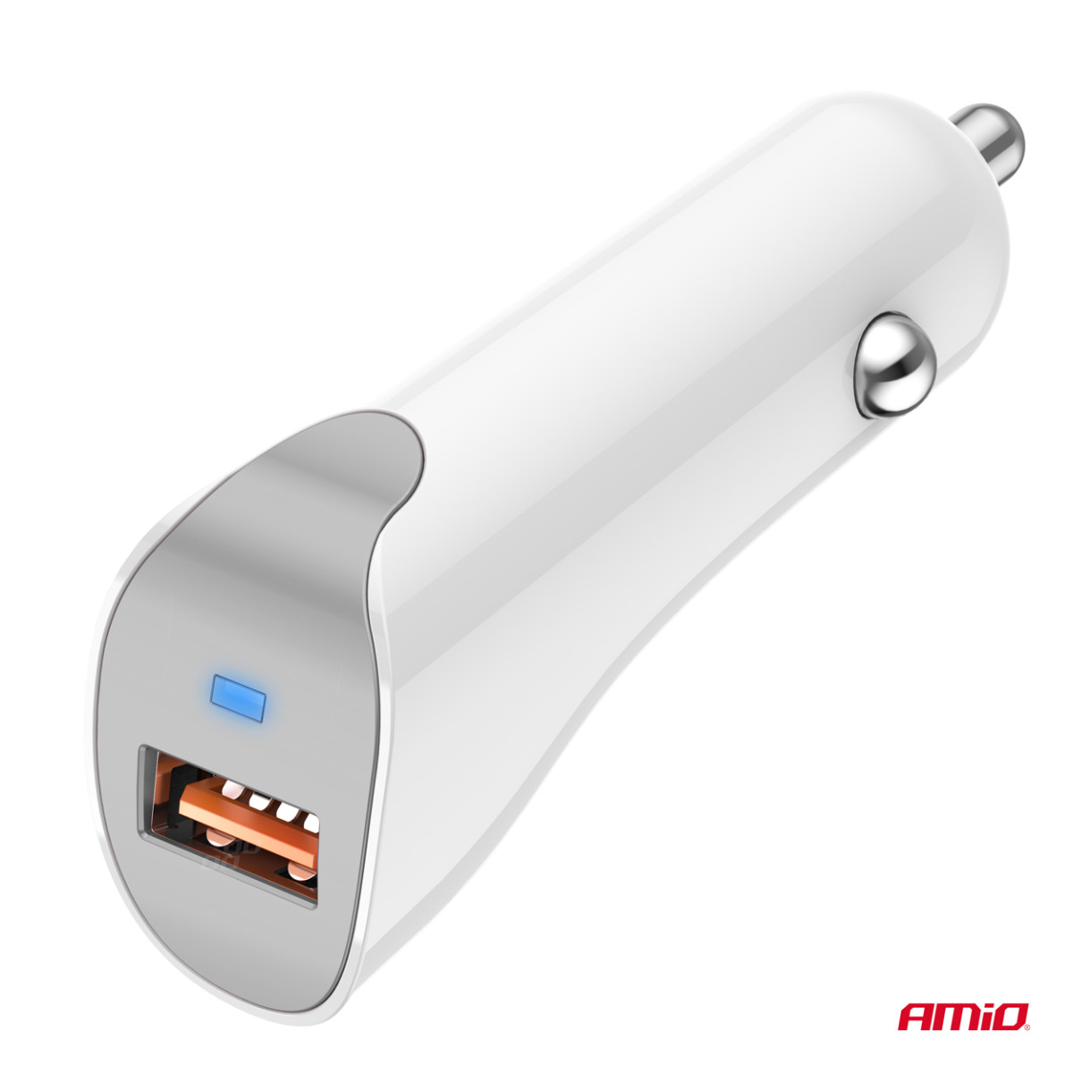 Billaddare USB-A 2.1A 12/24V AMiO-03873