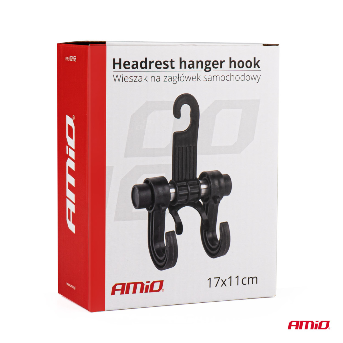 Krokar för nackstöd i bilen AMIO-02958