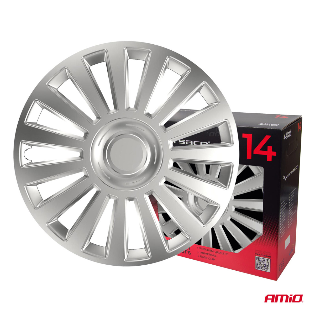 Hjulkapslar 4 st. Luxury, silverfärgade 14"