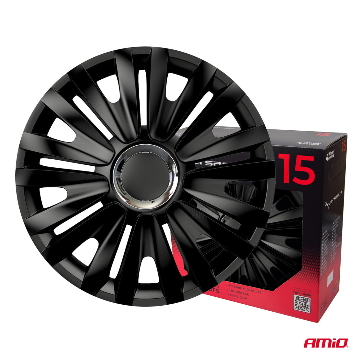 Hjulkapslar 4 st. Royal, svarta 15"