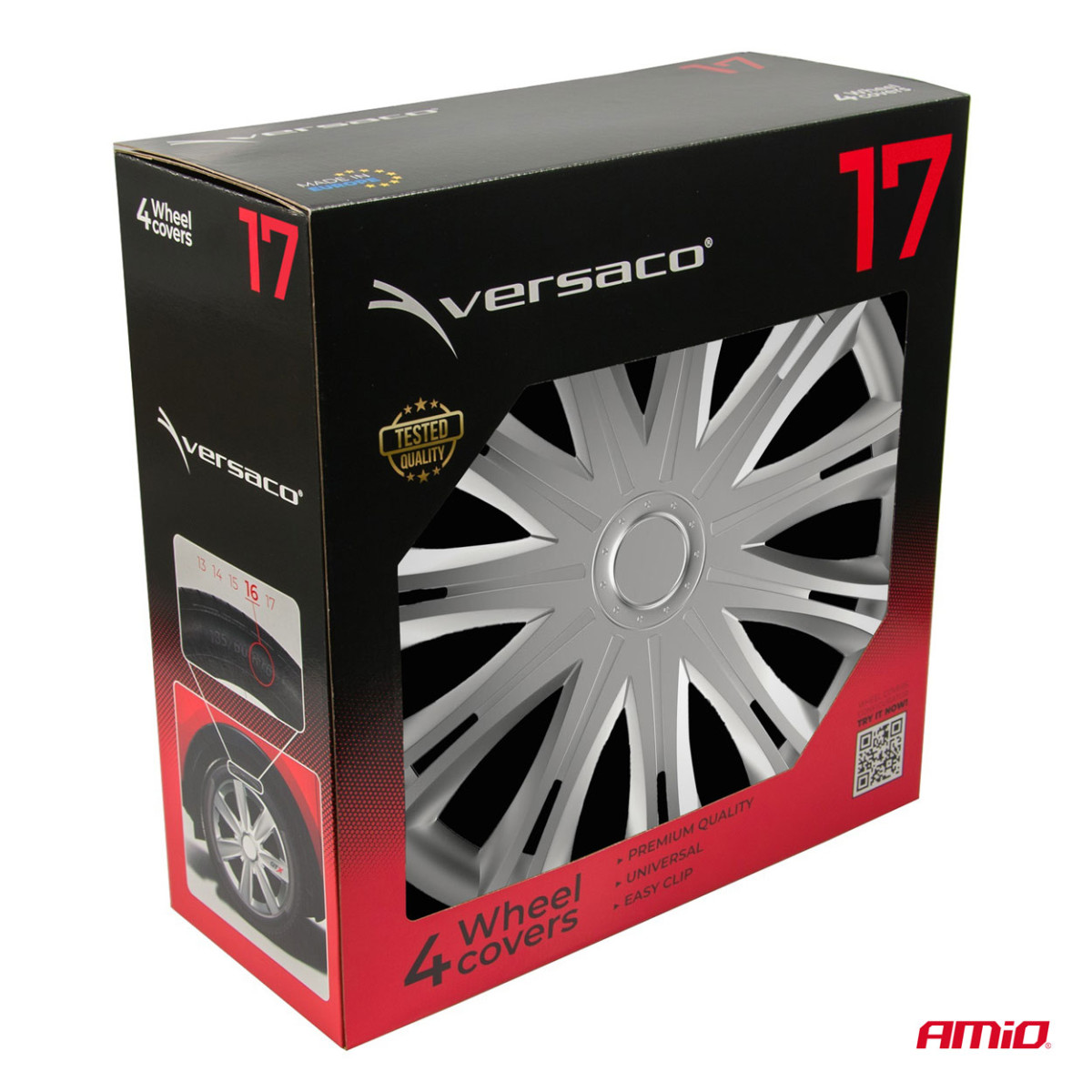 Hjulkapslar 4 st. Spark, silverfärgade 17" 