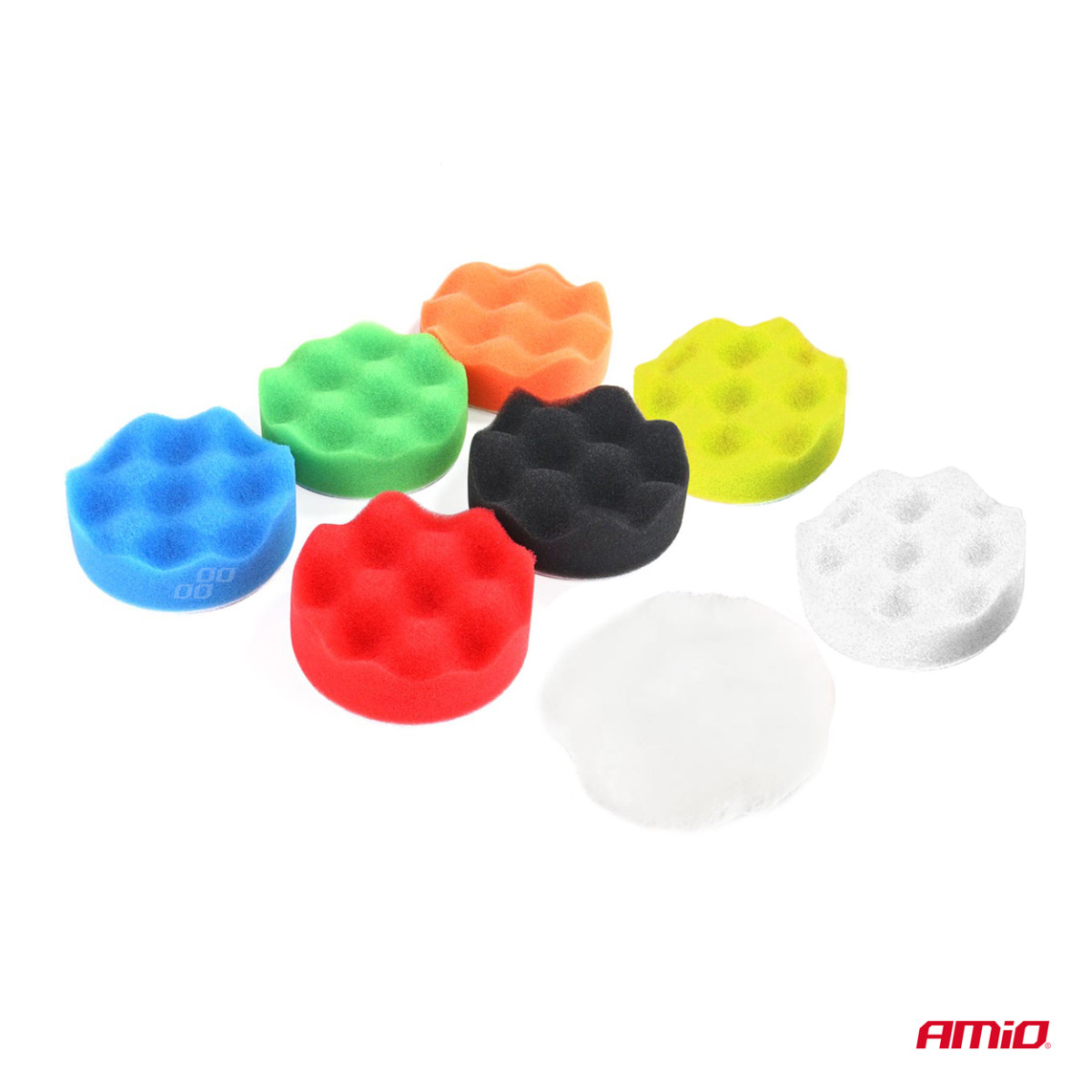 Bilpoleringsset, 7 delar. 80 mm AMIO-03699