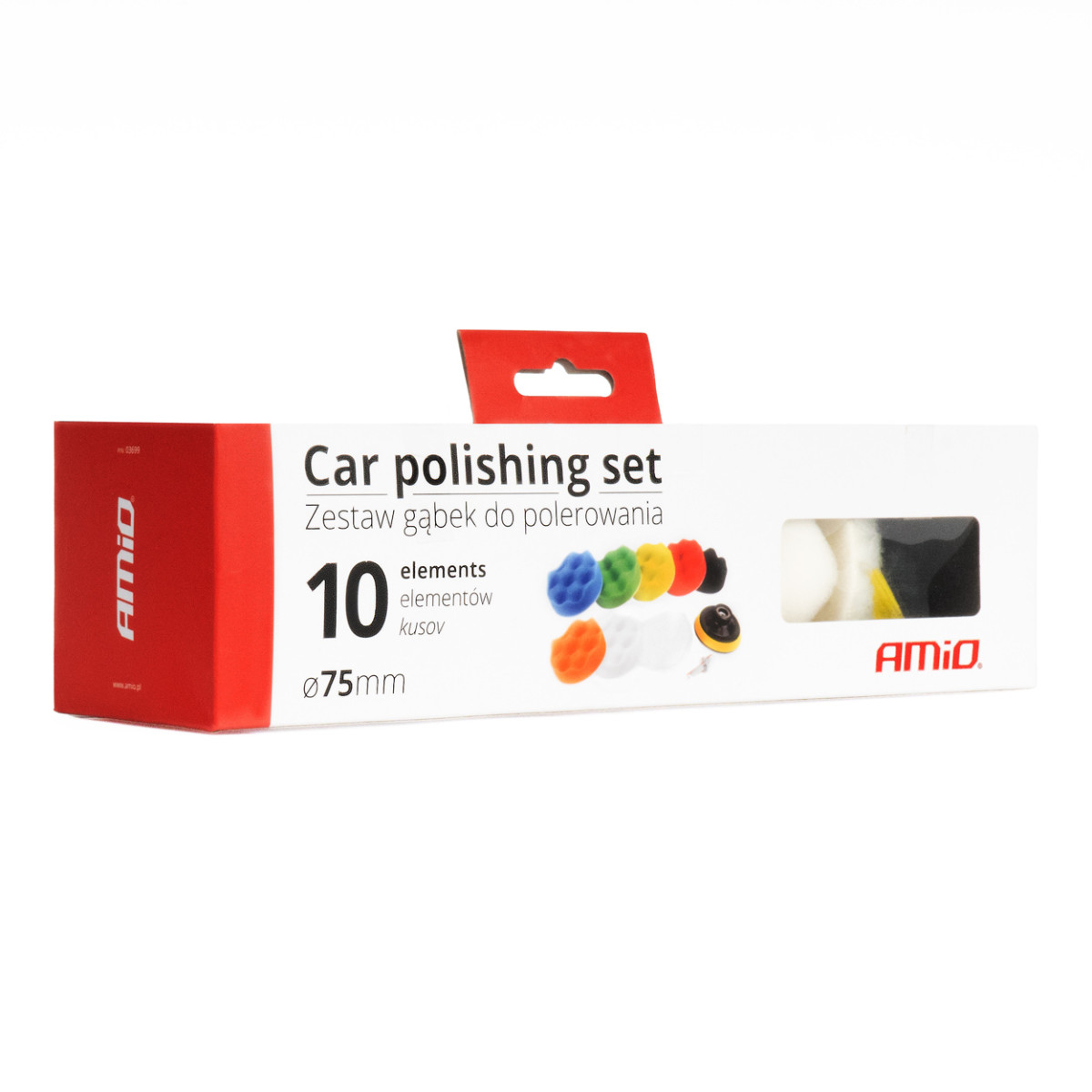 Bilpoleringsset, 7 delar. 80 mm AMIO-03699